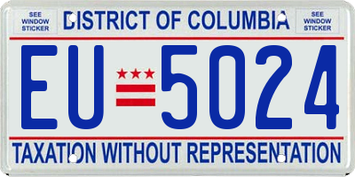 DC license plate EU5024