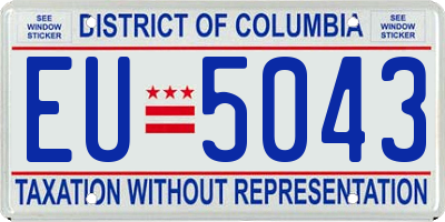 DC license plate EU5043