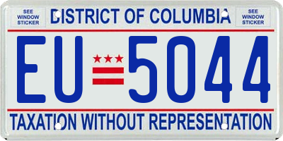 DC license plate EU5044