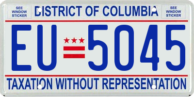 DC license plate EU5045