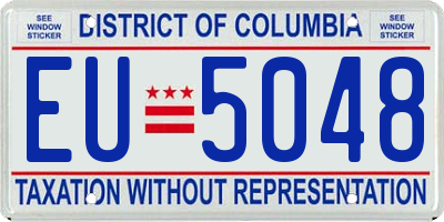 DC license plate EU5048