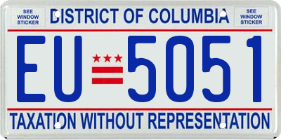 DC license plate EU5051