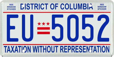DC license plate EU5052