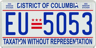 DC license plate EU5053