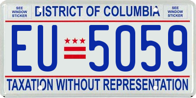 DC license plate EU5059