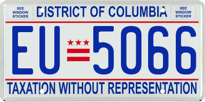 DC license plate EU5066
