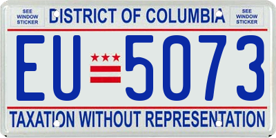 DC license plate EU5073