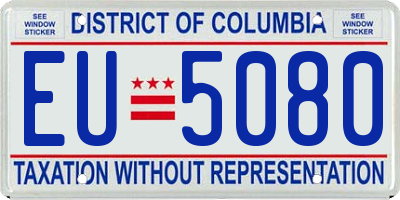 DC license plate EU5080
