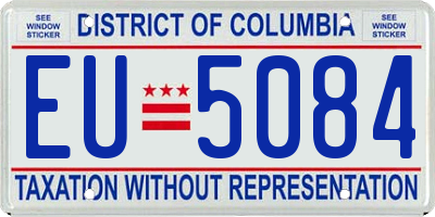 DC license plate EU5084