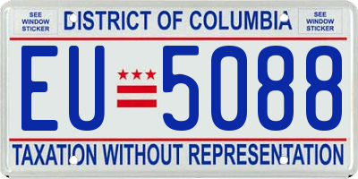 DC license plate EU5088