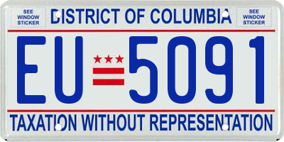 DC license plate EU5091