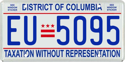 DC license plate EU5095