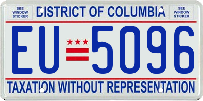 DC license plate EU5096