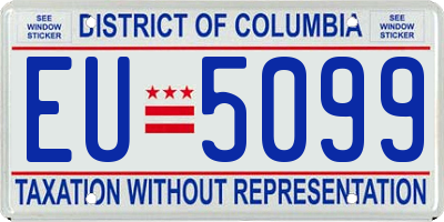 DC license plate EU5099