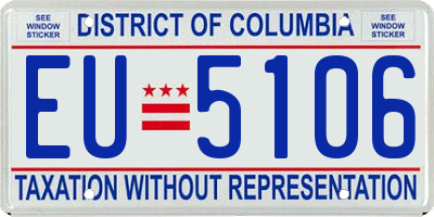 DC license plate EU5106