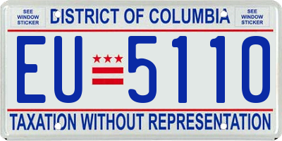 DC license plate EU5110