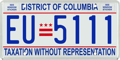 DC license plate EU5111