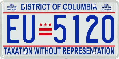 DC license plate EU5120