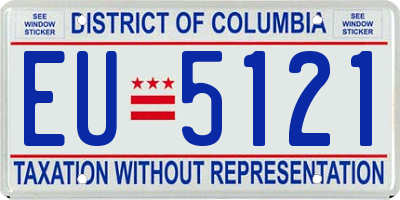 DC license plate EU5121