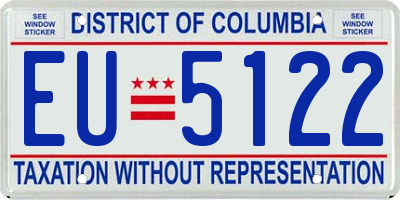DC license plate EU5122