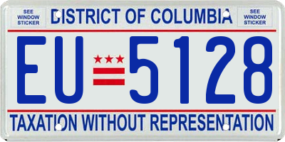 DC license plate EU5128