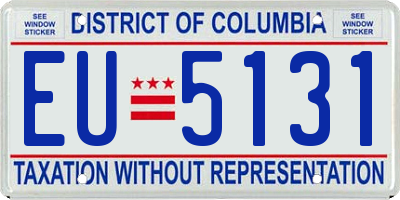 DC license plate EU5131