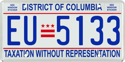 DC license plate EU5133