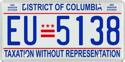 DC license plate EU5138