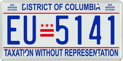 DC license plate EU5141