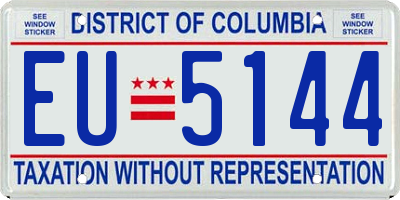DC license plate EU5144