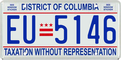 DC license plate EU5146