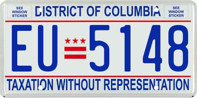 DC license plate EU5148