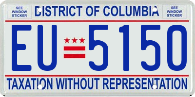 DC license plate EU5150