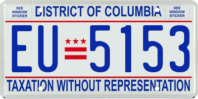 DC license plate EU5153