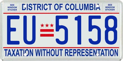 DC license plate EU5158