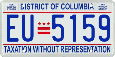 DC license plate EU5159