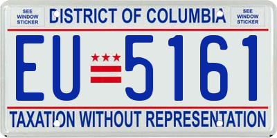 DC license plate EU5161