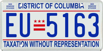 DC license plate EU5163