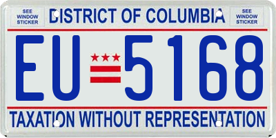 DC license plate EU5168