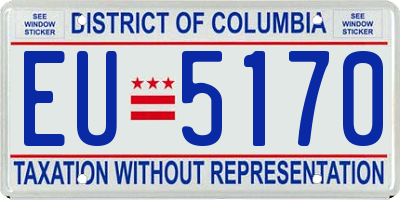 DC license plate EU5170
