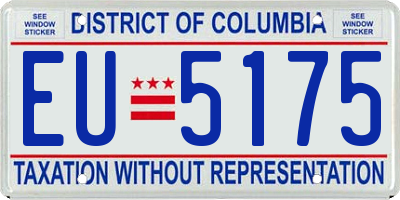 DC license plate EU5175