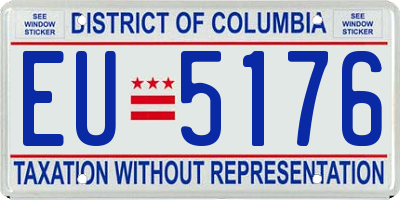 DC license plate EU5176