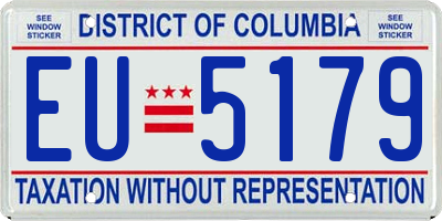 DC license plate EU5179