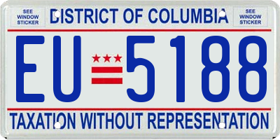 DC license plate EU5188