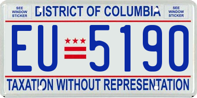 DC license plate EU5190