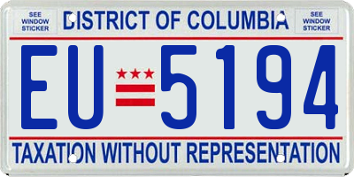 DC license plate EU5194