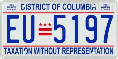 DC license plate EU5197