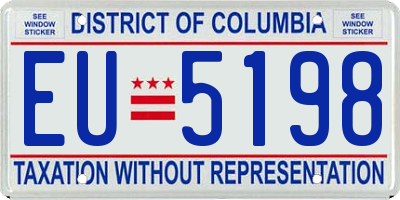 DC license plate EU5198