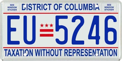DC license plate EU5246