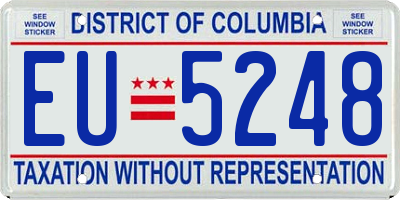 DC license plate EU5248
